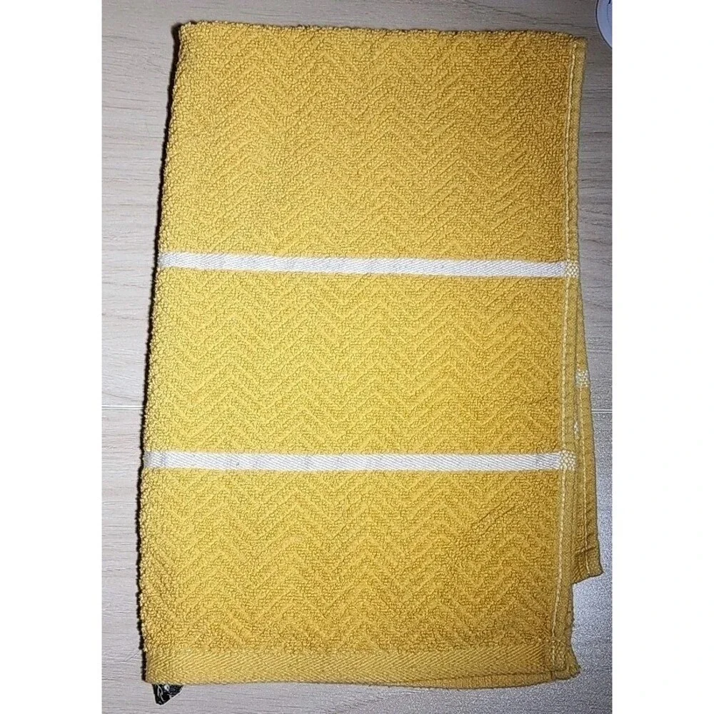 Lauren Ralph Lauren Yellow and Floral Plush Bath Towel Cotton Black Label